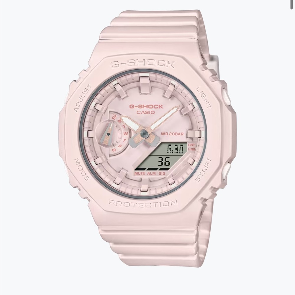 Brand NWT light pink gshock analog watch